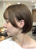 耳にかけても可愛い顔周りカット×ミニボブ