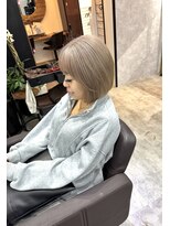 シールドヘアー 沖縄 新都心(C'LD Hair)&nbsp;ミルクティーグレージュ＊ボブスタイル