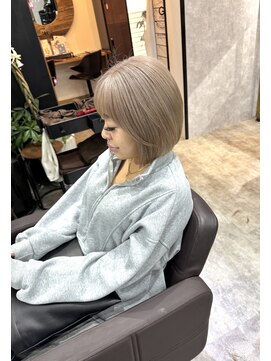 シールドヘアー 沖縄 新都心(C'LD Hair) ミルクティーグレージュ*ボブスタイル