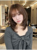 ハッシュカットミディアムレイヤーカット髪質改善トリートメント