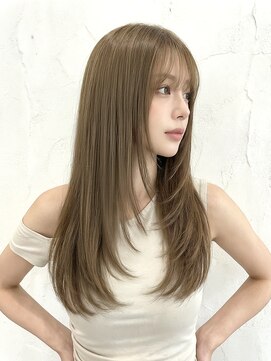 シュガーアンドソルト 垂水(SUGAR&SALT) 「結べるレイヤーカット」ラテグレージュ×垢抜けストレート