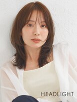 ソーエン バイ ヘッドライト 宮崎橘通店(soen by HEADLIGHT)&nbsp;レイヤーミディアム顔周りくびれ似合わせ大人小顔魅せウルフ前髪