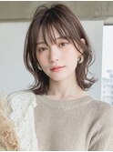 【顔タイプフェミニン30代】ミルクティグレージュのくびれミディ