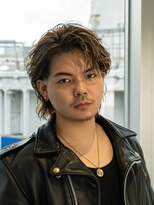 エイド 本店(aid)&nbsp;オールバックかき上げサイドパート × ルーズパーマサーフカール