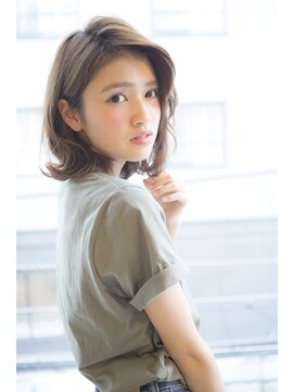 サロンドミルク 原宿(salon de MiLK) 【salon de MiLK原宿】大人かわいいかきあげバングボブディ