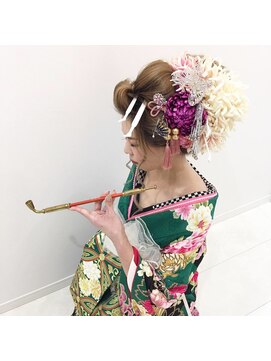 ガーデン 美容室 花魁着付け