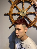 バーバー スタジオ ラフテル(Barber Studio RAFTEL)&nbsp;高め2ブロック×赤髪