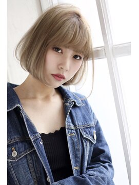 クレドガーデン 吉祥寺店(CRED GARDEN) 厚め前髪の前下がり/爽やか×おフェロショートボブ/吉祥寺クレド
