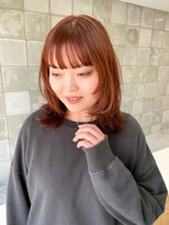 トゥコ(tuco)&nbsp;オレンジブラウンオレンジベージュレイヤーミディアムウルフ