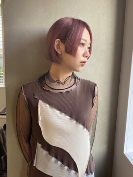 シセイ 青山(SHISEI) ミニボブ/ぱつっとボブ/酸性ストレート/ピンクカラー