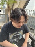 波巻きセンターパート 福岡メンズパーマ
