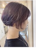 ハンサムショートボブ/ピンクラベンダー