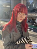 赤髪×顔まわりカット（表参道）