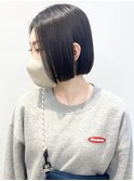 【松戸　石山】黒髪ストレートボブタッセルボブ前髪なし