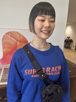ヘアーアイストゥーレ(HAIR ICI TRE)&nbsp;ボブ　裾ブリーチ　毛先ブリーチ　ミニボブ　担当阿知波