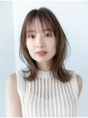 20代30代ミディアム顔周りレイヤーカット髪質改善トリートメント
