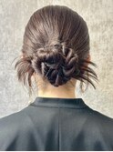 結婚式お呼ばれカチモリシニヨン／ヘアセット/ふわふわ/アレンジ