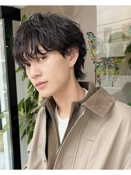 グリーンミドル(GREEN middle) メンズカット/パーマ:マッシュウルフ/シャドウパーマ/ニュアンス