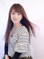 モリオ フロム ロンドン 鶴瀬店 【morio鶴瀬】ワイドバングインナーカラーさらさらロング