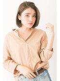 大人かわいい内巻きショートボブ