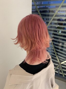 ポロン(polon) ☆マッシュウルフサーモンピンクカラースタイル☆