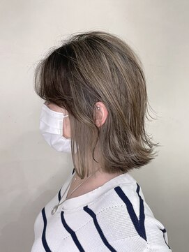 トレヘアー(tRe hair) ハイライトカラー　グレージュ　イルミナカラー