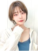 20代30代40代大人可愛い前下がりひし形ショートボブ