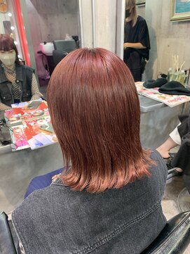 インク 渋谷(INK.) 切りっぱなしボブ×ボルドー