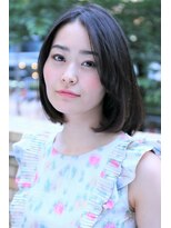 コマ(coma)&nbsp;【coma中野】ストレートパーマで作る黒髪フェミニンボブ