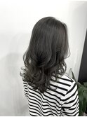 ミディアムレイヤー×グレーアッシュ