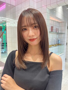 ロンド ストラーダ 心斎橋(Lond strada) エアリーロング×ピンクベージュ×美髪［髪質改善/縮毛矯正］