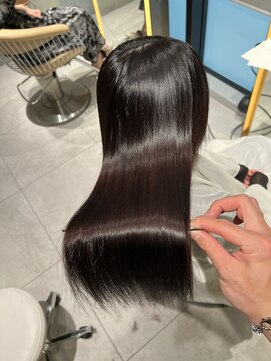 ロンドメリア 天神大名店(Lond Melia) ★くびレイヤーエモージュインナーグレージュ前髪ピンクベージュ