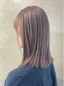 アフターニュース 新潟(afternews) ダブルカラーミルクティーグレージュケアブリーチハイトーンボブ