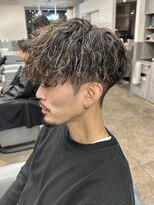 ノイセル 西本町(Noisyle)&nbsp;フェザーパーマスパイキーショートブルーブラックサーフカールｙ