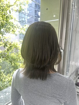 ディジョン(Dijon) 韓国顔まわりレイヤーカットグレージュオリーブベージュブラウン