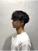波巻きパーマ/メンズパーマ/メンズカット/アッシュカラー