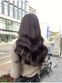 #ブラウンカラー#ロングヘア#韓国巻き#ダークブラウン