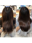 艶髪縮毛矯正Before/After