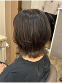 黒髪/ボブウルフ/ネビージュ/小顔/ワンレン/杉田花乃