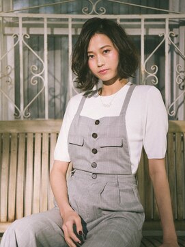 モッズヘア 越谷(mod's hair) 外ハネニュアンスパーマくびれボブレイヤーカットtk4越谷