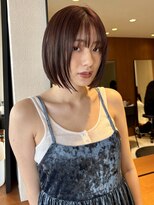 ヤイエ 青山店(yiye)&nbsp;大人ボブ大人ショートボブ切りっぱなしボブ前髪あり前下がりボブ