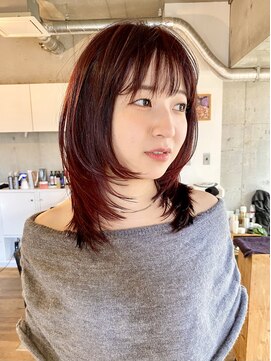 ハイジア(hygea) [hygea]ワインレッドと大人かわいいレイヤーミディ[薬院/警固]