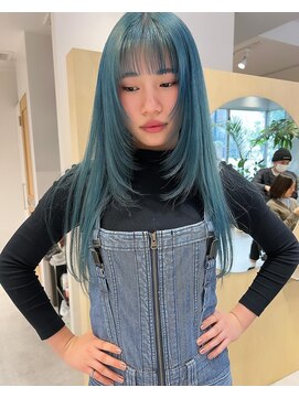 スタン 渋谷(Stam) ターコイズブルーターコイズヘアフェイスレイヤーケアブリーチ