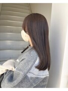 シアエミュー 新越谷店(SHEER emu) 質感カット×透け感クールブラウン/SHEERemu新越谷