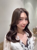 ロウ ジャム 横浜(ROW/JAM)&nbsp;大人かわいいエギョモリミルクティーブラウン ひし形シルエット