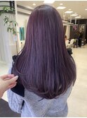 __ピンクラベンダー__レイヤーカット__ブリーチカラー