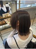 赤み消しカラー/くびれボブ
