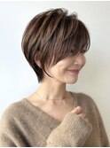 30代40代50代絶壁解消前髪あり小顔前下がり大人ショートボブNAYU