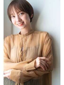 ホーミートウキョウ(HOMIE TOKYO) マッシュショート/マロンベージュ/ハイライト/ダブルカラー/前髪