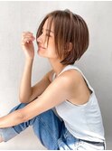 【GEEKS渋谷】レイヤーボブ/アッシュブラウン/夏ヘア/くびれボブ